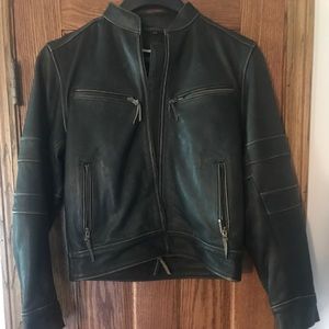Brown REAL leather coat